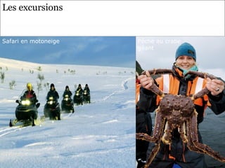 Les excursions


Safari en motoneige   Pêche au crabe
                      géant
 