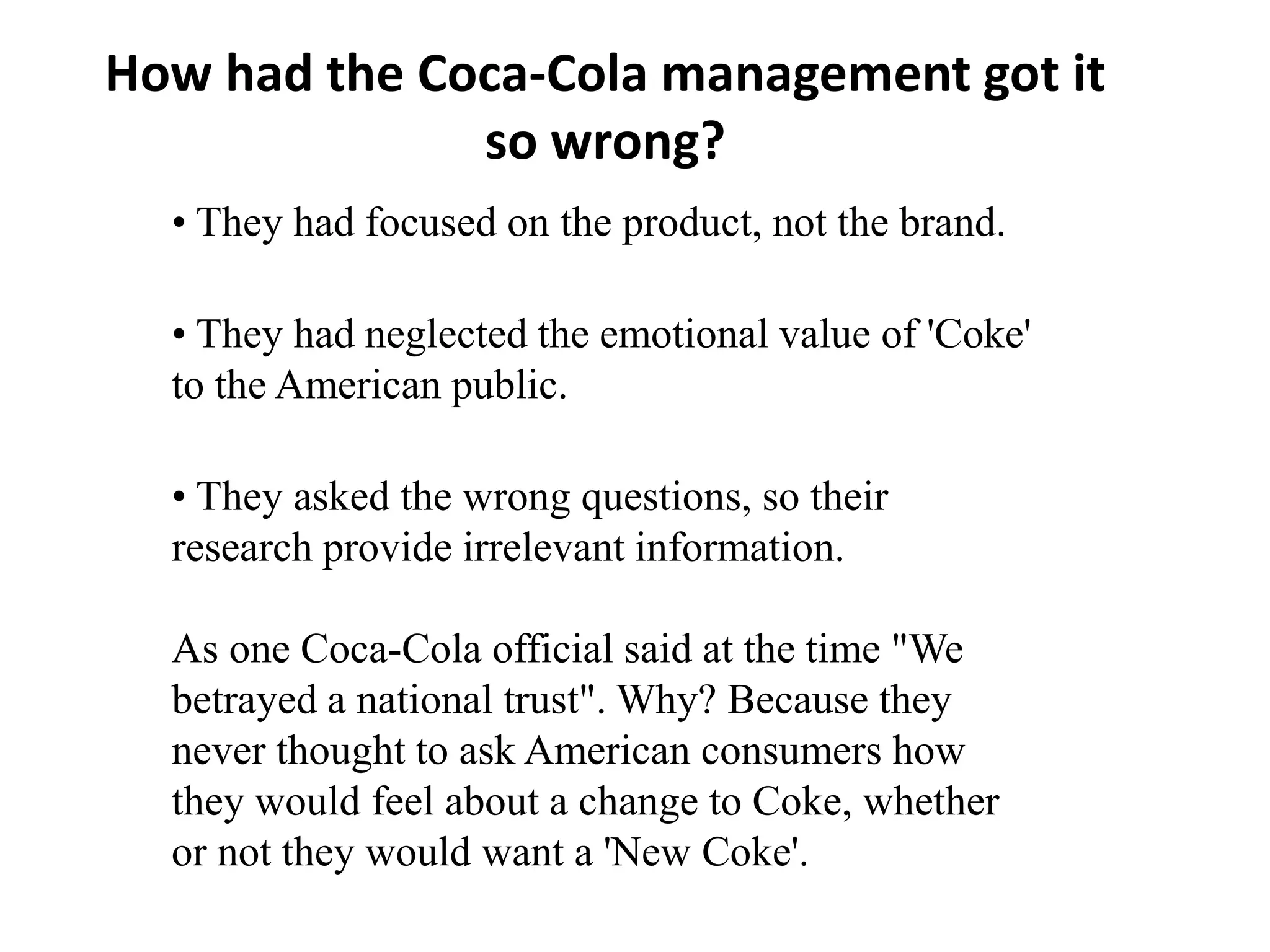 Pepsi – Coke Taste TestSome interesting history of this test:Taste test: New Coke vs. Coke ClassicNew Coke preferred to Coke Classic!New Coke was sweeterMost got it wrong (even if thought new)Changes Over TimeAppears Coke Classic slowly morphed into New Coke…
