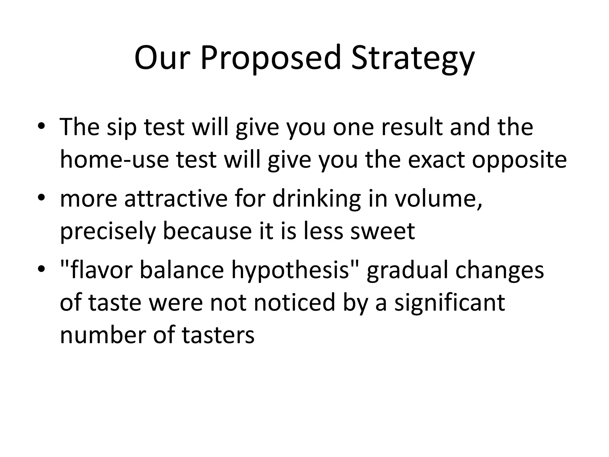 These are the lessons:1.  Don't alienate your base. The 10% did not 'come round' - the converse happened - they showed the rest of the market how dissatisfied they 'should be' - the behavior caught on. Not difficult to imagine with a response like this: "At first I was numb. Then I was shocked. Then I started to yell and scream and run up and down."2.  Some things can't be measured by taste tests, opinion polls or questionnaires. 3.  No matter how much better you can make it, change is resisted - more so when its consumption is ingrained in society. Instant tea has still not caught on.4. There will always be risk. Interestingly no one at Coke was fired. Roger Enrico argues that it would send the wrong message: that risk-taking is punished. He may have been right, as today Coca-Cola is judged as the world's most valuable brand.