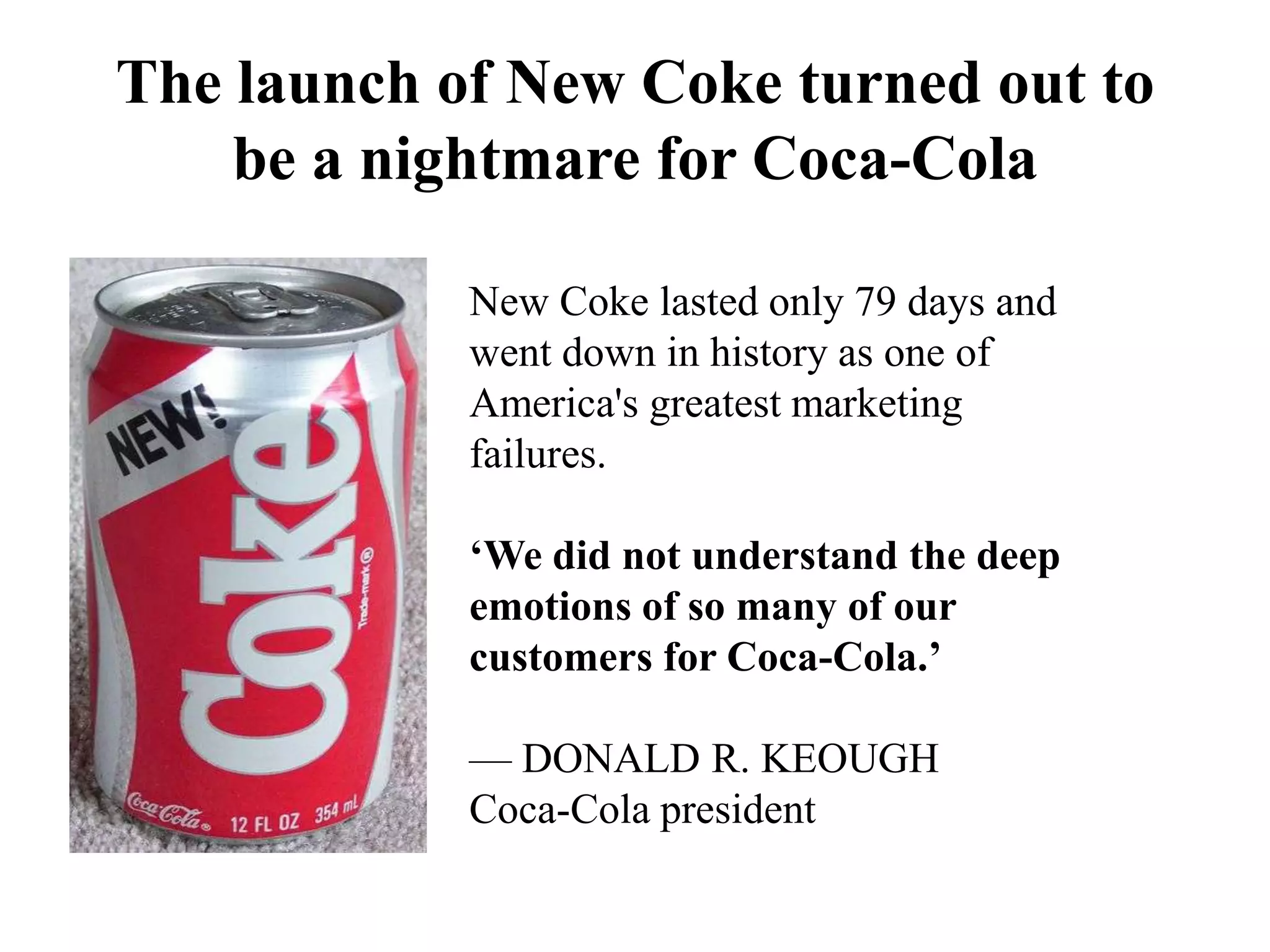 The inability of a product to realize the required market share to sustain its presence in the market;