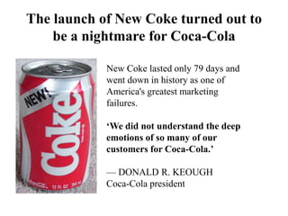 The inability of a product to realize the required market share to sustain its presence in the market;