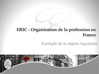 Page 3
ERIC - Organisation de la profession en
France
Exemple de la région Aquitaine
 