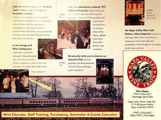 Wine Educator, Staff Training, Purchasing, Sommelier & Events Execution
 