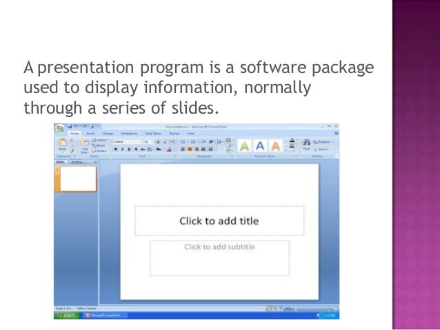 Presentation programs