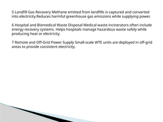 Presentation on waste management and using electricity generation | PPTX