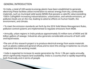 Presentation on waste management and using electricity generation | PPTX