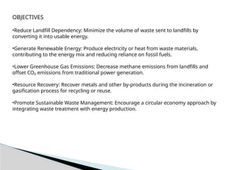 Presentation on waste management and using electricity generation | PPTX