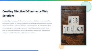 Comprehensive Guide to Designing Effective E-Commerce Websites for ...