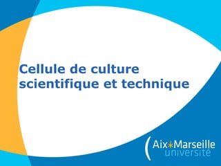 Cellule de culture
scientifique et technique
 