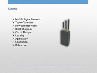 Mobile Signal jammer | PPT