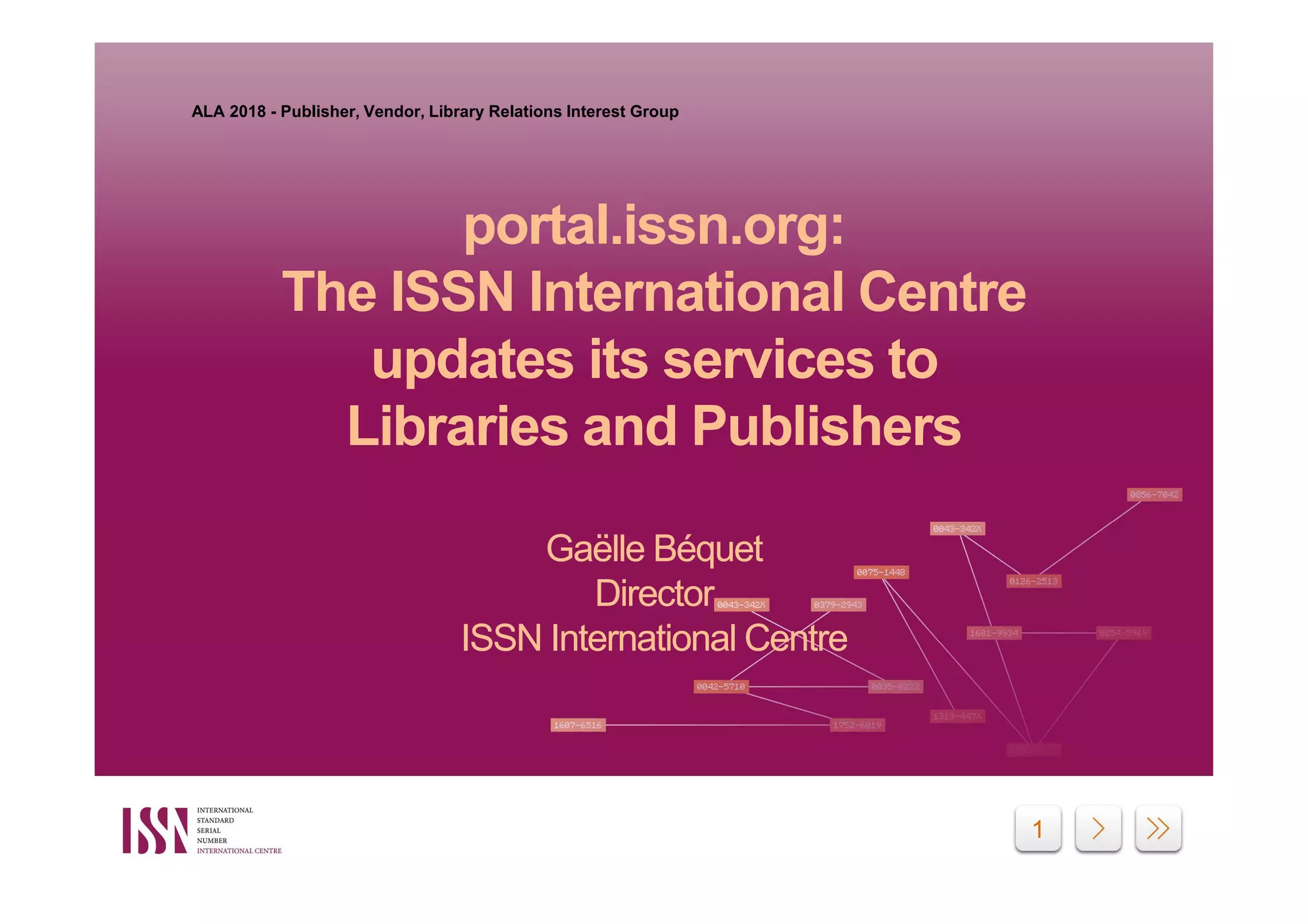 Issn 000000 ISSN@ALA 2018: The new ISSN Portal for Libraries and Publishers | PDF