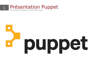 1 Présentation PuppetPrésentation Puppet & démo technique
 