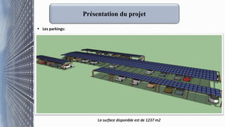  Les parkings:
Présentation du projet
La surface disponible est de 1237 m2
 