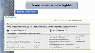 Dimensionnement par les logiciels
Le logiciel SUNNY DESIGN
 