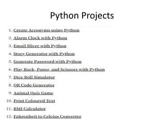 Python Projects
 