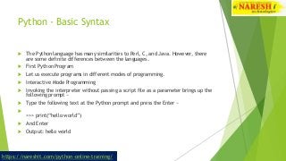 Python programming Presentation