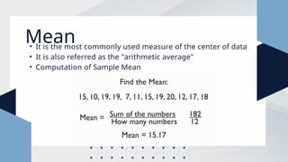 Quant Final Example Presentation QT final , quantitative techniques and the measures. | PPTX