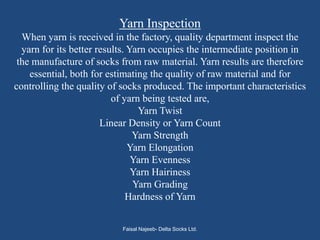 Yarn Inspection Presentation Quality Assurance | PPSX