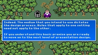 Indeed. The medium that you intend to use dictates
the design process. Rules that apply to one setting
need not apply to the other.

If you understand this basic premise you are ready
to move on to the next level of presentation design.
 