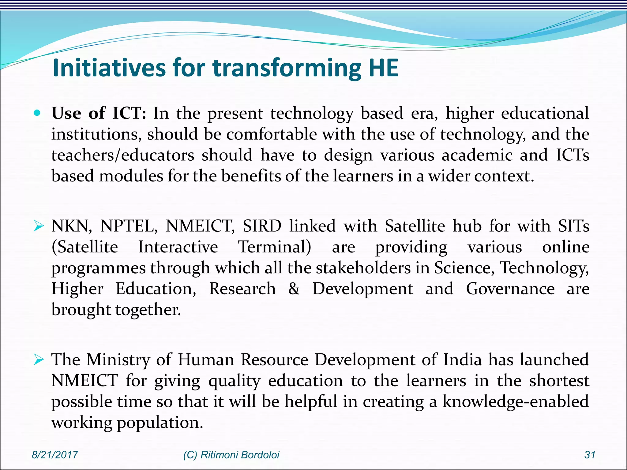 Higher Education: Challenges and Prospects | PPT