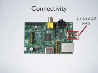 Connectivity
2 x USB 2.0
ports
 
