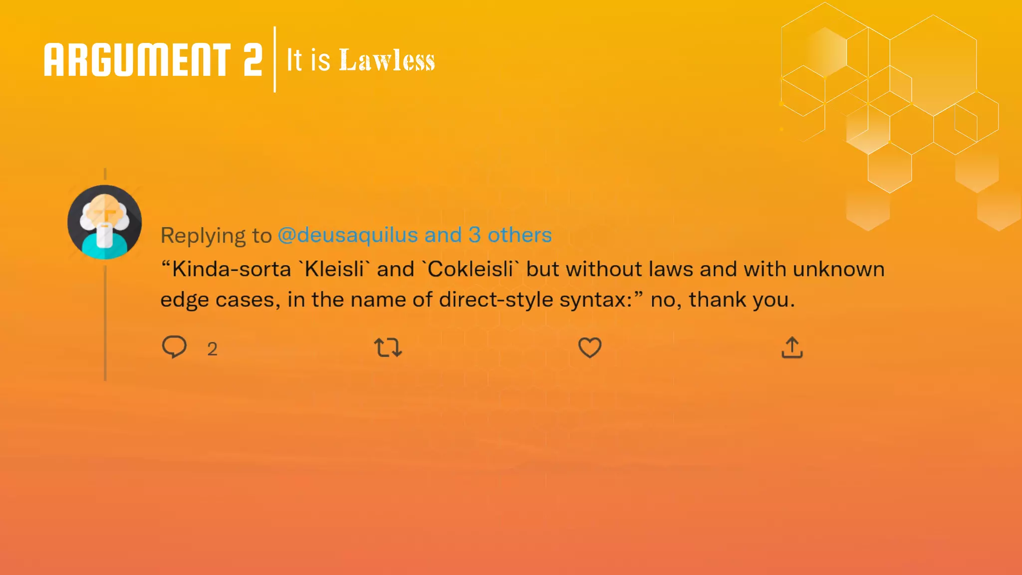 ARGUMENT 2 It is Lawless
 