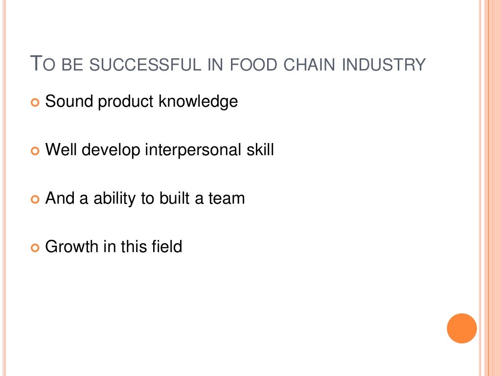 Food service industry