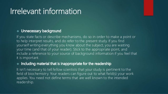 General form of a research paper