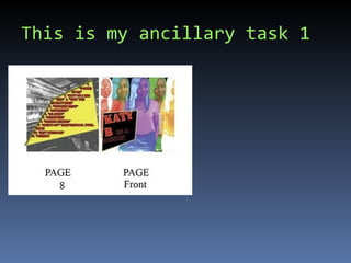 This is my ancillary task 1 