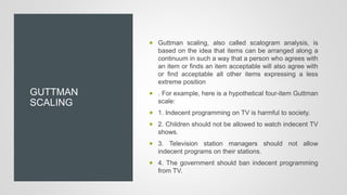 Guttmann Matrix Example Elements of Research | PPTX