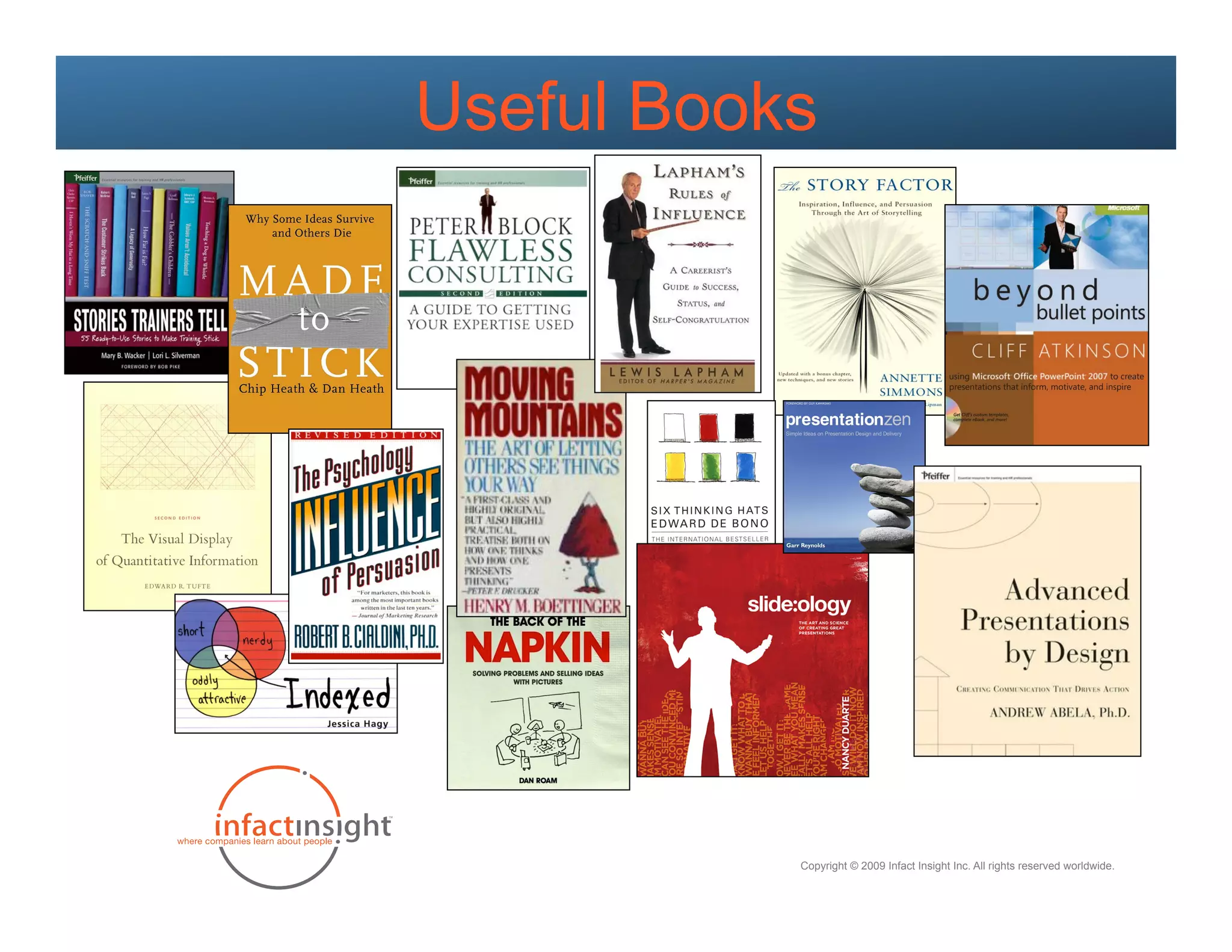 Useful Books




           Copyright © 2009 Infact Insight Inc. All rights reserved worldwide.
 