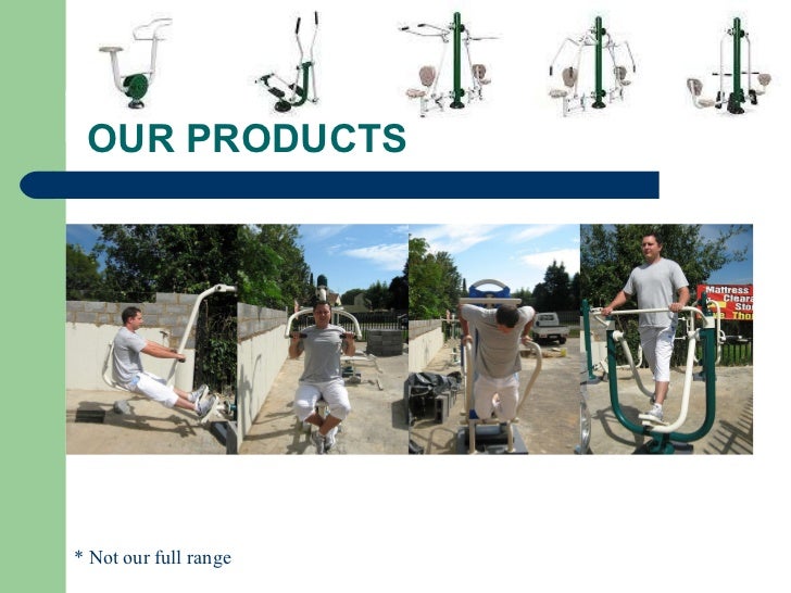Outdoor fitness equipment presentation