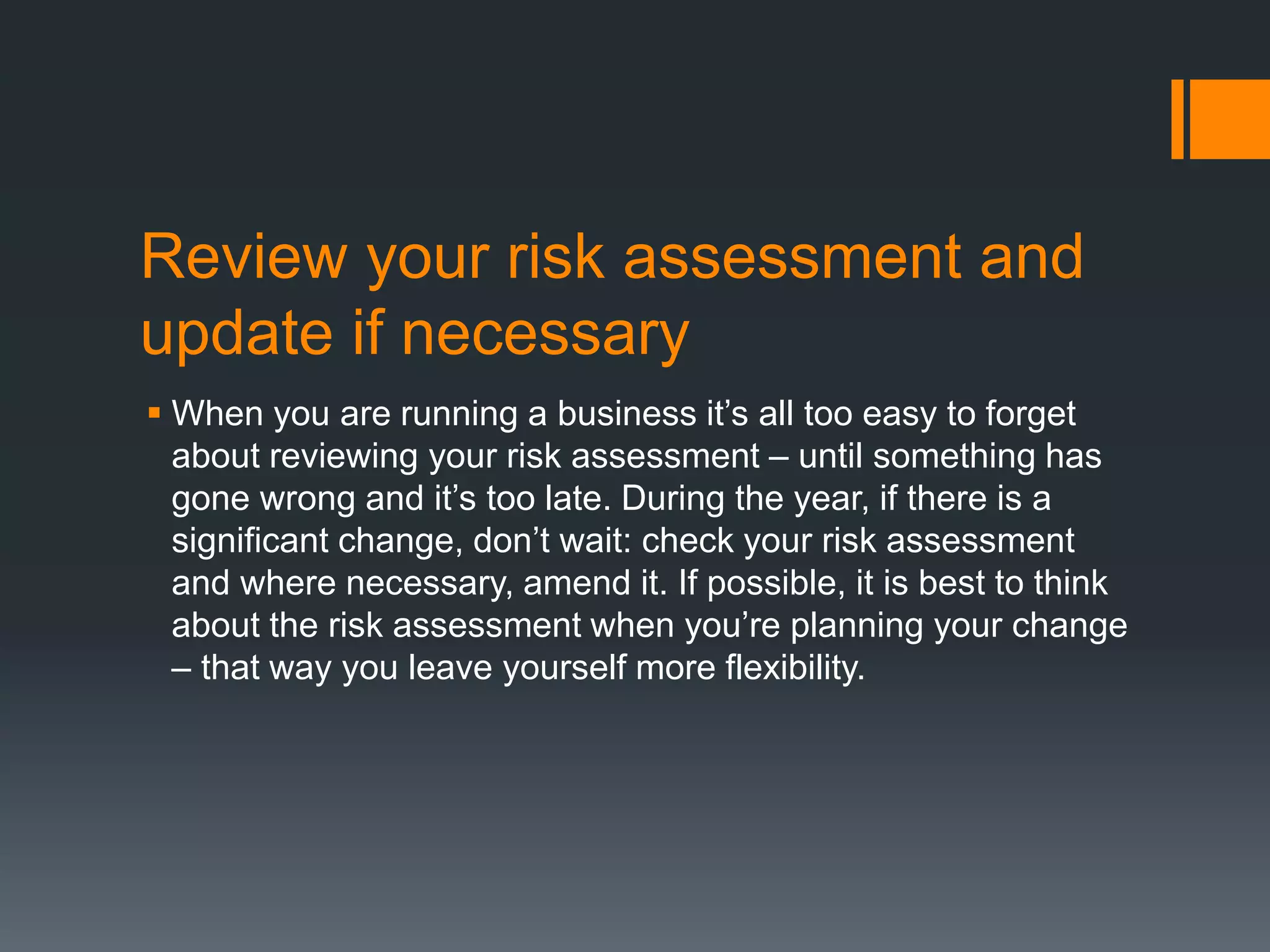 Presentation risk assessment training | PPTX