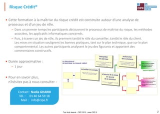 jeu risque crédit | PDF