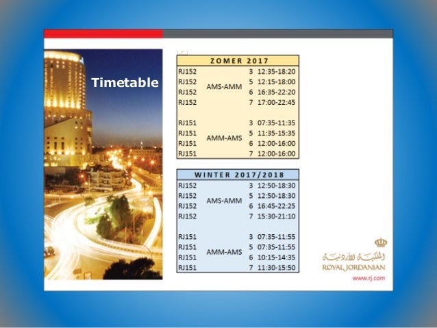 royal jordanian timetable