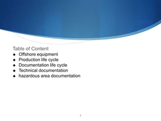 Offshore Drilling equipment Technical documentation | PPTX