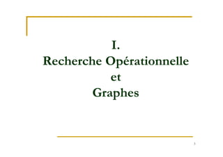 3
I.
Recherche Opérationnelle
et
Graphes
 