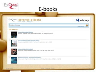 E-books
8/29/2011 Prof. Edith M. Torres 21
 