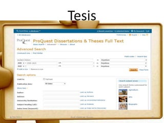 Tesis
8/29/2011 Prof. Edith M. Torres 25
 