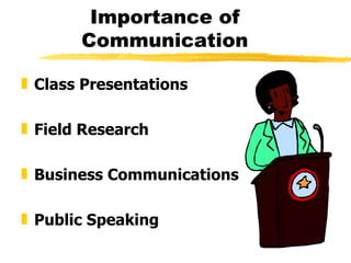 Importance of Communication Class Presentations Field Research Business Communications Public Speaking 