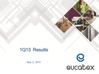 1Q13 Results
May 2, 2013
 