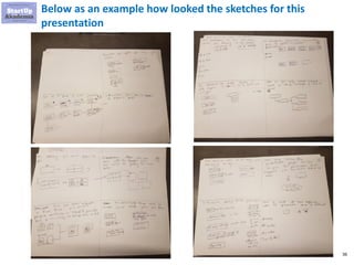 36
Below as an example how looked the sketches for this
presentation
 