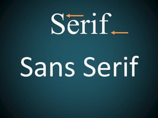 Serif
Sans Serif
 