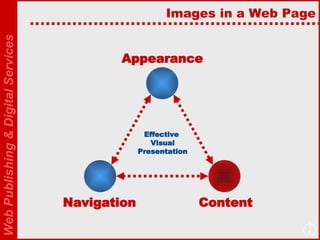Images in a Web Page Appearance Content Navigation Effective  Visual Presentation 