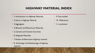 Comprehensive Guide to Highway Materials: Properties, Types, and Modern ...