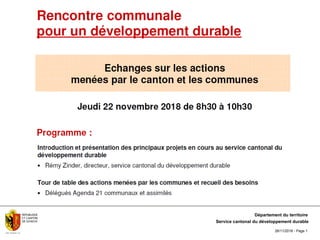 26/11/2018 - Page 1
Service cantonal du développement durable
Département du territoire
 
