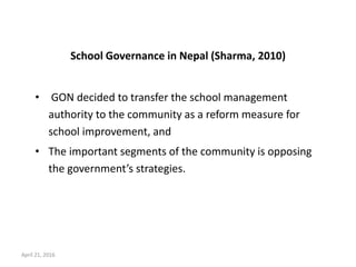 Presentation school governance