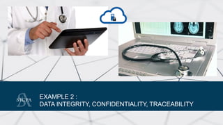 EXAMPLE 2 :
DATA INTEGRITY, CONFIDENTIALITY, TRACEABILITY
 