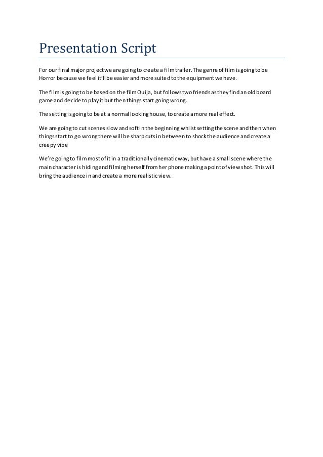 Presentation script