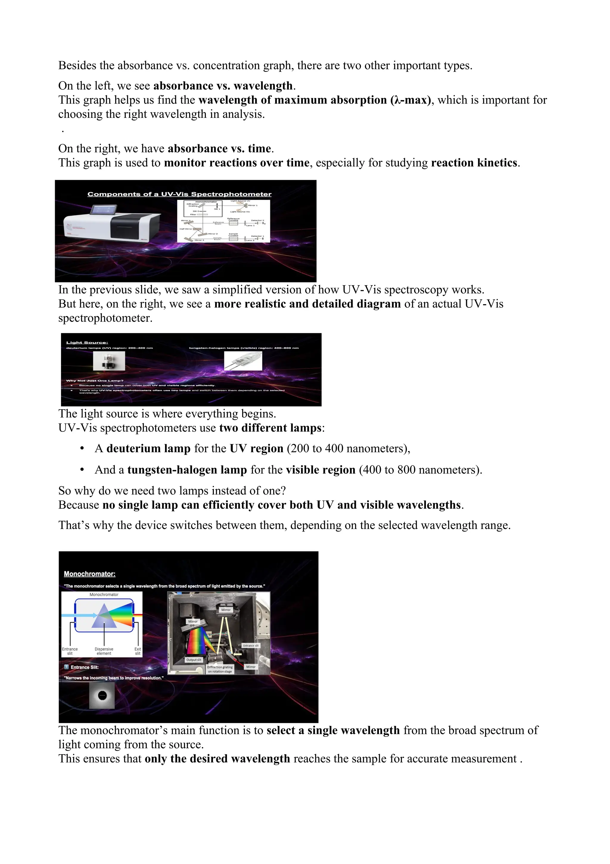 UV-Visible spectroscopy Presentation script | PDF
